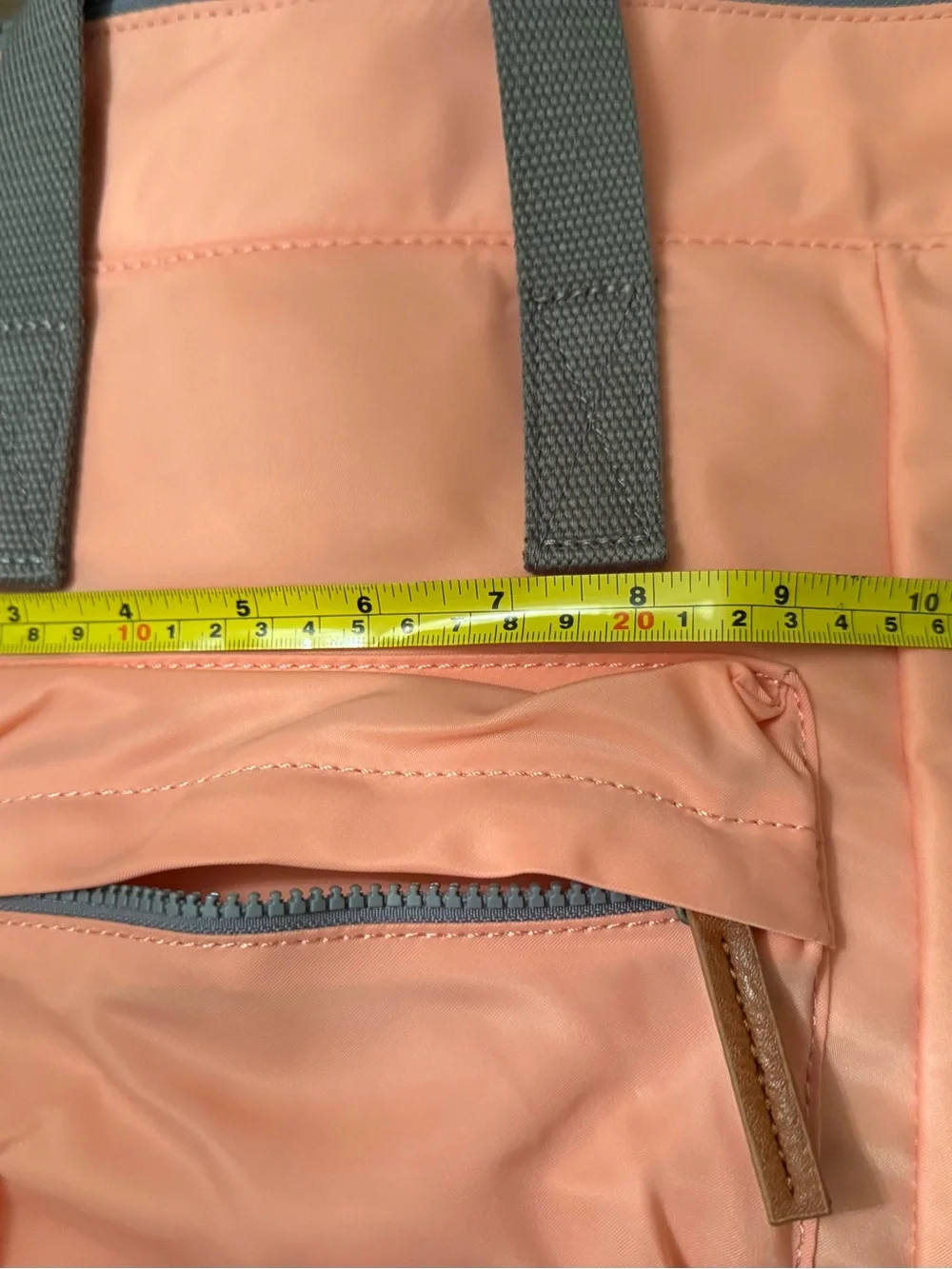 Ori London Pink Backpack Tote with Gray Straps